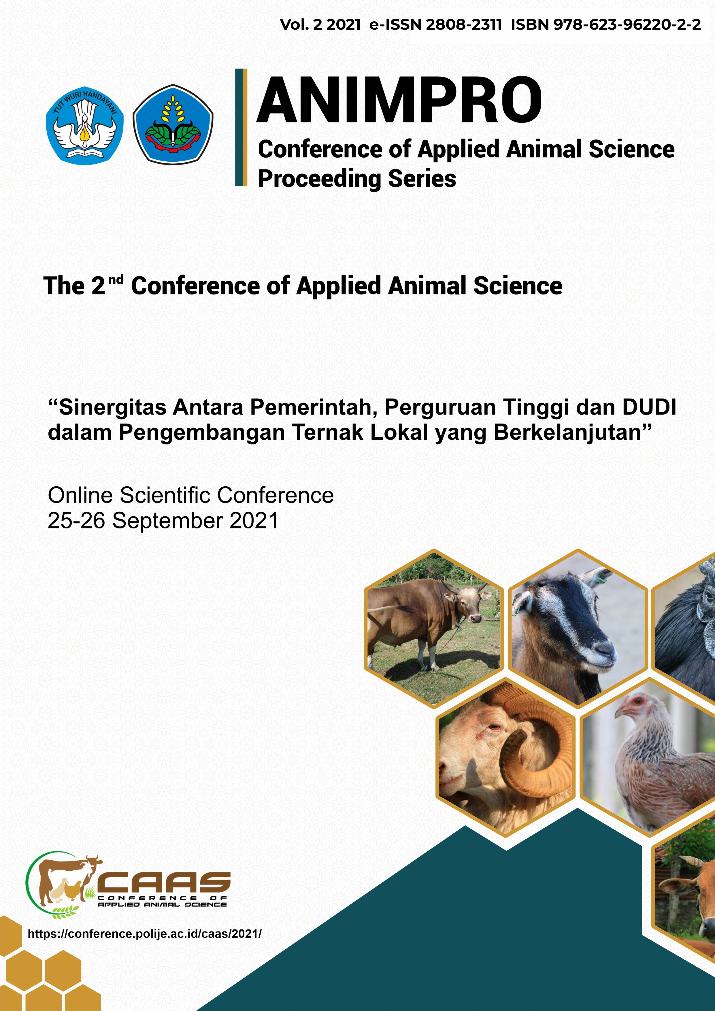 					View Vol. 2 (2021): The 2nd National Conference of Applied Animal Science (CAAS) 2021
				