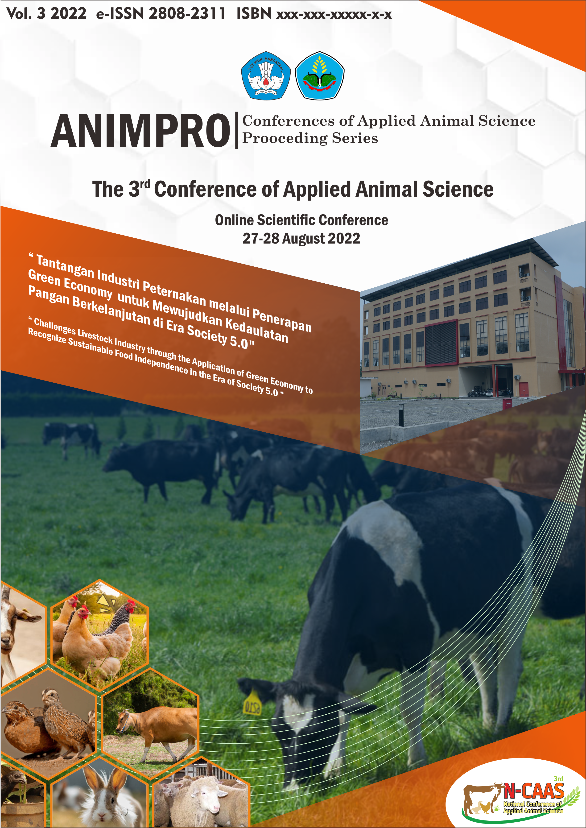 					View Vol. 3 (2022): The 3rd National Conference of Applied Animal Science (N-CAAS) 2022
				
